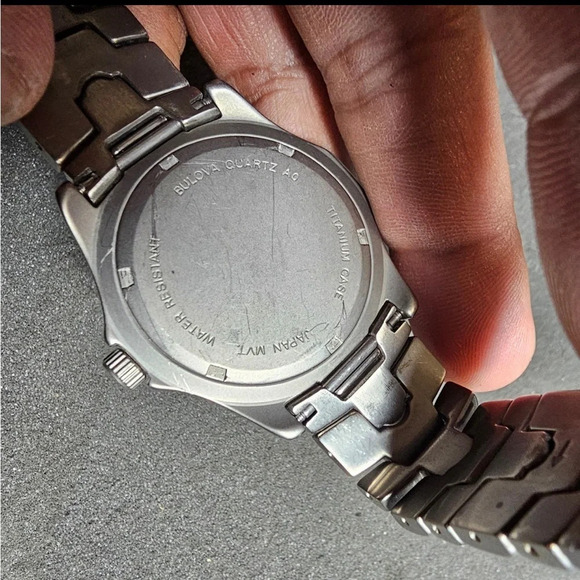 Bulova Millennia Titanium Mens Quartz Day Date Dial Watch Working Silver Tone - Picture 9 of 10